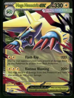 Pokemon Cards Mega Manectric ex 050/132 Mega Evolution Double Rare NM *2 - Image 1