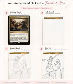 Magic MTG Altered Forest / Land Card | Original Hand Painted & Color Anime Girl - Image 3