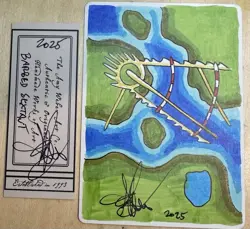 MTG ARTIST PROOF BB Barbed Sextant AP Sketch Art Amy WEBER Magic - Image 1