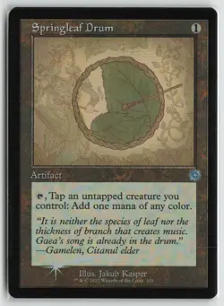Springleaf Drum (Schematic) LP Foil 118 The Brothers' War: Retro Frame MTG - Image 1