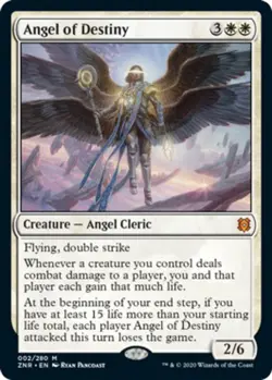 MTG Angel of Destiny, Light Play, English Zendikar Rising - Image 1