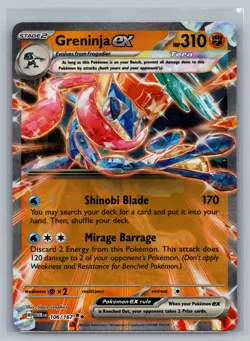 Greninja ex SV06: Twilight Masquerade #106/167 Holo Pokemon Card - Image 1