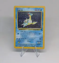 Pokemon Lapras TCG 10/62 Fossil Unlimited Holo Rare EN 1999 80 HP - Image 1