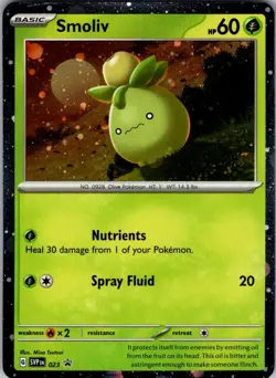 Smoliv Scarlet & Violet Promo 023 Cosmo Holo Promo Pokemon Near Mint - Image 1