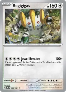 Regigigas 086/131 Uncommon Prismatic Evolutions Near Mint - Image 1