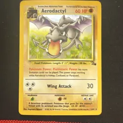 The Pokemon Company Aerodactyl Fossil 1/62 Unlimited Holo Rare English 60HP - Image 1