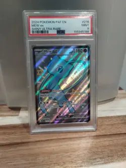 Mew ex SV Paldean Fates 216/091 Shiny Ultra Rare Holo EN 2024 PSA 9 - Image 1
