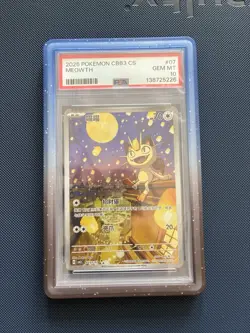 PSA 10 MEOWTH #0207/07 2025 POKEMON CBB3 CS SIMPLIFIED CHINESE GEM PACK VOL 3 - Image 1