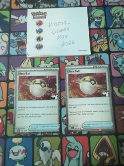 2x Ultra Ball 196/198 Uncommon Prize Pack Series Cards Pokemon Holo - Image 1
