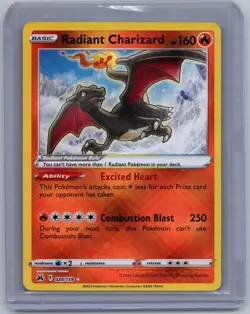 RADIANT CHARIZARD 020/159 RADIANT RARE CROWN ZENITH POKEMON HOLO NM/M - Image 1