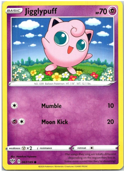 Pokemon - Jigglypuff - 067/189 - Common -Darknes Ablaze - NM/NM - NEW - Image 1