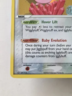 Igglybuff 21/100 Reverse Holo Stamped Pokemon EX Crystal Guardians Tcg - Image 2