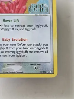 Igglybuff 21/100 Reverse Holo Stamped Pokemon EX Crystal Guardians Tcg - Image 3