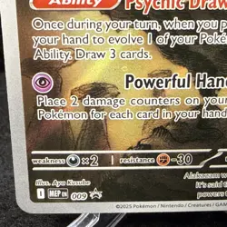 Pokemon TCG Alakazam 009 Mega Evolution Black Star Promo - Image 4