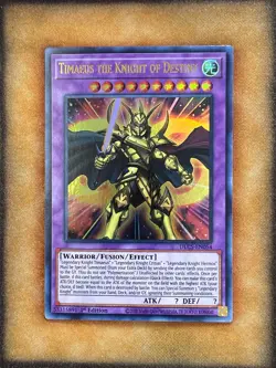 Yugioh Timaeus the Knight of Destiny DLCS-EN054 Ultra Rare 1st Ed GOLD LP - Image 1