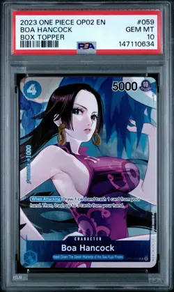 2023 One Piece OP02 #059 BOA HANCOCK Box Topper English PSA 10 GEM MINT💎 - Image 1