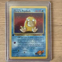 Pokemon TCG Gym Challenge Misty's Psyduck Card 90/132 - Image 1