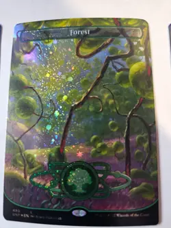 MTG -Forest Galaxy FOIL Borderless - Unfinity - Image 1