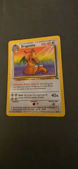 Dragonite #19/62 - Fossil Set - Rare - Non-Holo Pokemon Card from 1999 - Image 1