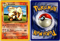Pokemon Card - Arcanine 23/102 Base Set Unlimited Uncommon Heavily Played - Image 3