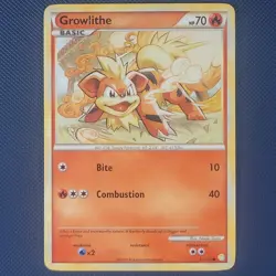 Growlithe 65/123 - Heartgold Soulsilver - Common Pokemon Card - NM - Image 1