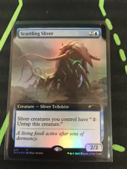 MTG Magic The Gathering Scuttling Sliver Foil Secret Lair Blue Commander - Image 1