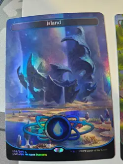 MTG -Island FOIL Borderless - Unfinity - Image 1