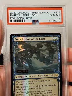 Magic MTG - Emry, Lurker Of The Loch MUL #139 Serial 103/500 PSA 10 (POP 2!!)... - Image 3