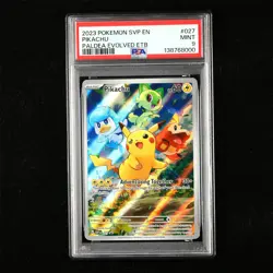 PSA 9 MINT 2023 Pokemon ENG Pikachu G SVP EN 027 Promo PALDEA EVOLVED ETB (3) - Image 1