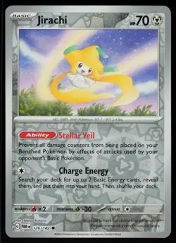 Jirachi 126/182 Common Paradox Rift Pokemon Reverse Holo Near Mint - Image 1