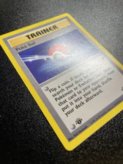 Poke Ball 1st Edition 64/64 Jungle Set Pokemon Card NM - Image 2