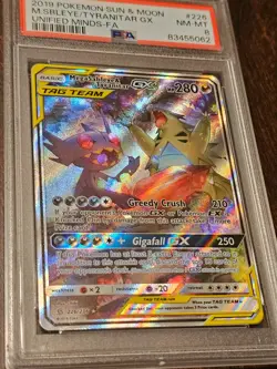 Pokemon - 2019 - Unified Minds - Mega Sableye & Tyranitar GX - PSA 8 - Image 3