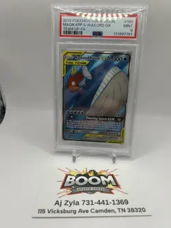 2019 POKEMON SUN & MOON TEAM UP #160 FULL ART/MAGIKARP & WAILORD GX PSA 9 - Image 1