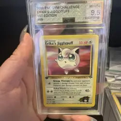 2000 POKEMON GYM CHALLENGE 1ST EDITION #69 ERIKA'S JIGGLYPUFF Graded AGS 9.5 - Image 1