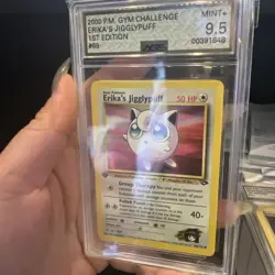 2000 POKEMON GYM CHALLENGE 1ST EDITION #69 ERIKA'S JIGGLYPUFF Graded AGS 9.5 - Image 2