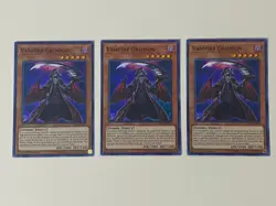 Yugioh - Vampire Grimson x 3 - 1st Edition Super Rare LP - Free Holographic Card - Image 1