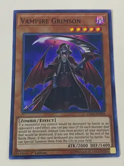 Yugioh - Vampire Grimson x 3 - 1st Edition Super Rare LP - Free Holographic Card - Image 4