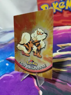 Pokemon TCG Arcanine Holo Foil Card #59 Topps TV 1999 LP TINY Crease - Image 2