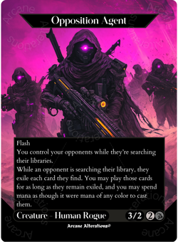 Opposition Agent - Full Art Altered Art Custom Proxy Cards - Image 1