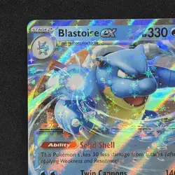 Blastoise ex 030/142 Scarlet & Violet 151 Ultra Rare Holo Pokemon Card NM - Image 2