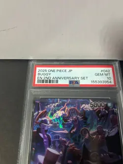 One Piece Card 2nd Anniversary Set Buggy PSA10 - Image 2