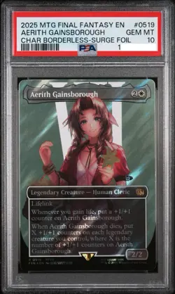 PSA 10 Magic the Gathering MTG Final Fantasy Aerith Gainsborough Surge Foil 0519 - Image 1