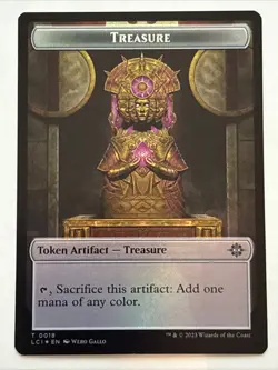MTG The Lost Caverns of Ixalan Treasure/Fungus Token Foil 0018/0007 NM - Image 1