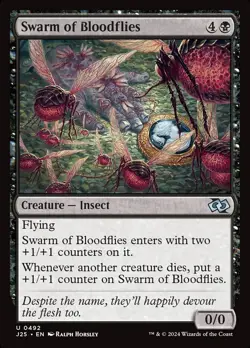 (x4) Swarm of Bloodflies 0492 Playset Uncommon Foundations Jumpstart MTG NM - Image 1