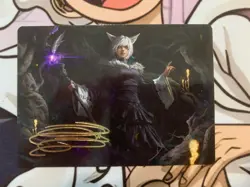 MTG - Final Fantasy Art Series 21/53 - Y'shtola, Night's Blessed -Gold Signature - Image 1