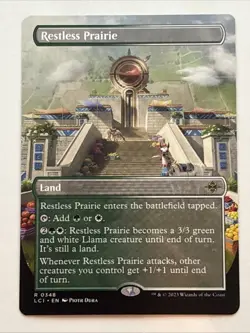 MTG The Lost Caverns of Ixalan Restless Prairie Borderless 0348 NM Rare - Image 1