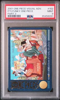 Pokemon PSA 9 No.102 It’s Funky Luffy Nami Zoro Sanji One Piece Card - Image 1