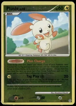 Pokemon Plusle Rare Secret Wonders 36/132 HP Reverse Holo - Image 1