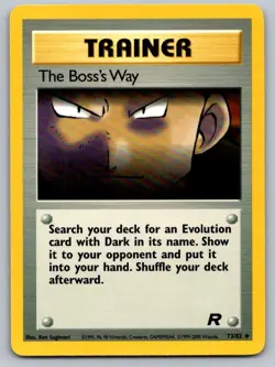 The Boss's Way 73/82 Uncommon Team Rocket Pokemon Unlimited Lightly Played - Image 1