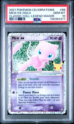2021 POKEMON CELEBRATIONS CLASSIC COLLECTION #88 MEW EX-HOLO PSA 10 - Image 1